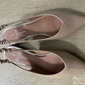 Paolo Women's Nude Slingback Heels